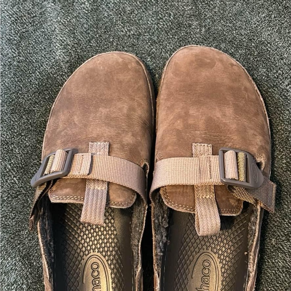 Chaco Brown Suede Slip-On Clog Mules